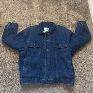 Vintage Dark Denim Fleece Jacket